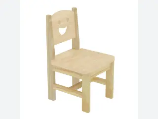 Smiley Face Wooden Kids Chair - Durable Kindergarten Furniture — HonPlay