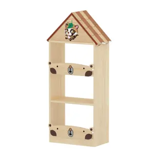 Raccoon House Wooden Bookshelf - Kids Storage Furniture for Berlin Kindergarten - HonPlay