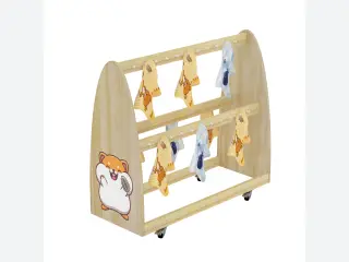 Mobile Wooden Towel and Bib Storage Rack - Kindergarten Furniture — HonPlay