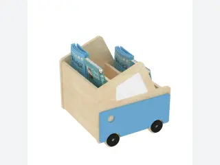 Wooden Car-Shaped Book Storage Bin - Montessori Kindergarten Furniture — HonPlay