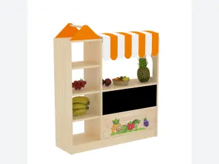 Wooden Kids Market Stall - Educational Role Play Furniture — HonPlay