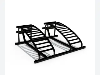 Double Arched Metal Climbing Bridge - Commercial Outdoor Playground Equipment — HonPlay