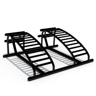 Double Arched Metal Climbing Bridge - Commercial Outdoor Playground Equipment for Berlin Public Parks - HonPlay