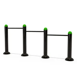 Triple Level Pull-Up Bars - Outdoor Fitness Equipment for Berlin Public Parks - HonPlay