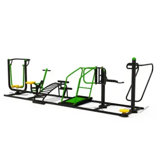 Multi-Station Outdoor Fitness Circuit - Durable Community Gym Equipment for Berlin Public Parks - HonPlay