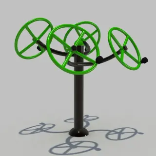 Outdoor Tai Chi Spinners - Shoulder Mobility Exercise Equipment for Dubai Public Parks - HonPlay
