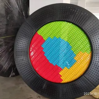 Colorful Inground Trampoline Mat - Durable Outdoor Jumping Equipment for Dubai Public Parks - HonPlay