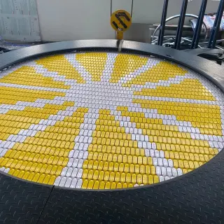 Lemon Pattern In-Ground Trampoline - Durable Outdoor Jumping Equipment for Warsaw Public Parks - HonPlay