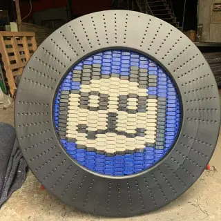 Panda Mosaic In-Ground Trampoline - Durable Outdoor Jumping Pad for Warsaw Public Parks - HonPlay