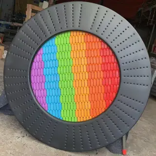 Rainbow In-Ground Trampoline - Durable Outdoor Playground Equipment for Warsaw Public Parks - HonPlay