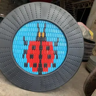 Interactive Ladybug Mosaic Wall Panel - Sensory Play Equipment for Warsaw Kindergarten - HonPlay