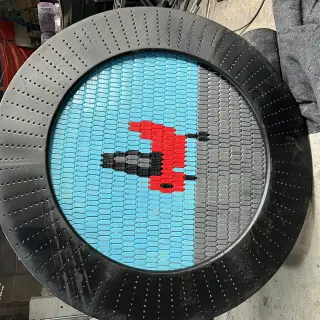 Custom Pixel Art Ground Trampoline - Commercial Outdoor Play Equipment for Berlin Public Parks - HonPlay