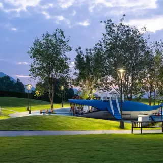 Giant Blue Whale Theme Playground - Custom Outdoor Non-Powered Play Equipment for Singapore Urban Parks - HonPlay