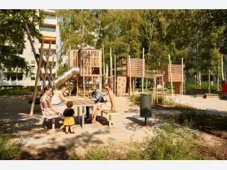 Wooden Multi-Level Adventure Tower - Eco-Friendly Outdoor Playground Equipment — HonPlay