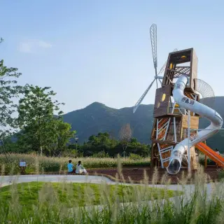 Windmill Adventure Tower - Custom Outdoor Wooden Playground Equipment for Shenzhen Eco-Park - HonPlay