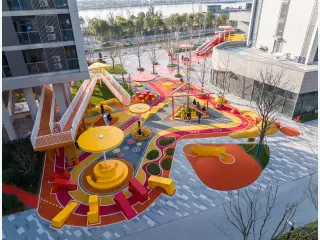 Integrated Urban Landscape Playground - Multi-Functional Non-Powered Play Equipment for Residential Community Projects — HonPlay