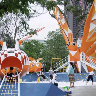 Butterfly Theme Outdoor Playground - Custom Non-Powered Play Equipment for Singapore Urban Parks - HonPlay