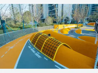 Adventure Mound Playground with Climbing Net - Commercial Outdoor Play Equipment — HonPlay