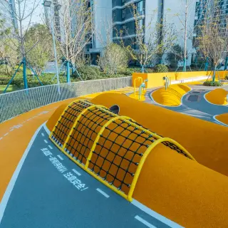 Adventure Mound Playground with Climbing Net - Commercial Outdoor Play Equipment for Singapore Residential Parks - HonPlay