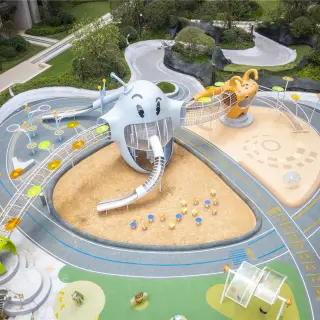 Alien Monster Theme Outdoor Playground - Custom Non-Powered Play Equipment for Singapore Residential Projects - HonPlay