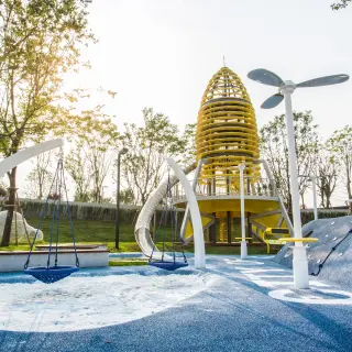 Rocket Tower Multi-Functional Playground - Space-Themed Outdoor Play Equipment for Singapore Urban Parks - HonPlay