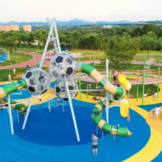 Soccer Ball Themed Adventure Tower - Large Outdoor Playground Equipment for Riyadh Public Parks - HonPlay