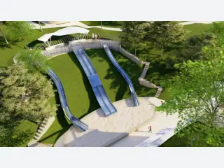 Stainless Steel Hillside Slide System - Custom Outdoor Playground Equipment — HonPlay