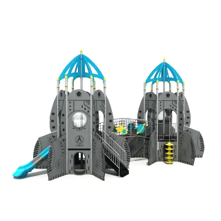 Rocket Space Station Playground - Commercial Outdoor Play Equipment for Singapore Urban Parks - HonPlay