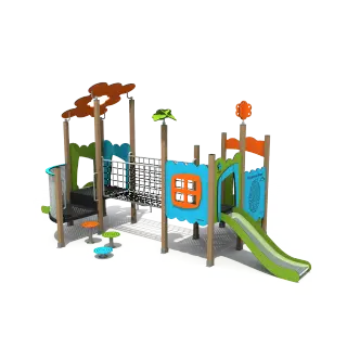 Nature-Inspired Multi-Activity Playground - Durable Outdoor Play Equipment for Prague Kindergarten Projects - HonPlay