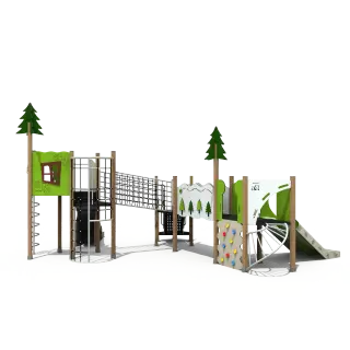 Forest Adventure Multi-Play System - Outdoor Commercial Playground Equipment for Berlin Public Parks - HonPlay