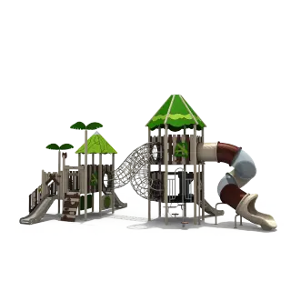 Nature-Themed Multi-Level Playground Structure - Durable Outdoor Play Equipment for Warsaw Public Parks - HonPlay