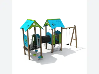 Adventure Island Multi-Tower Playground - Commercial Outdoor Play Equipment — HonPlay