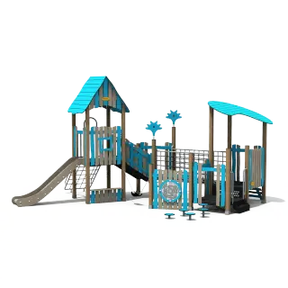 Coastal Adventure Playground Set - Durable Outdoor Play Equipment for Stockholm Public Parks - HonPlay