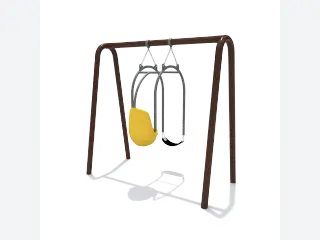 Inclusive Dual-Seat Swing Set - Durable Outdoor Playground Equipment — HonPlay