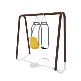 Inclusive Dual-Seat Swing Set - Durable Outdoor Playground Equipment for Berlin Public Parks - HonPlay