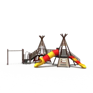 Tribal Teepee Adventure Playground - Themed Outdoor Play Equipment for Dubai Community Parks - HonPlay
