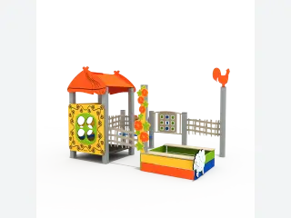 Farmstead Adventure Playhouse with Sandbox - Durable Outdoor Playground Equipment — HonPlay