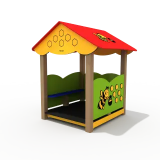 Bee-Themed Outdoor Play House - Durable Kindergarten Playground Equipment for Warsaw Preschools - HonPlay