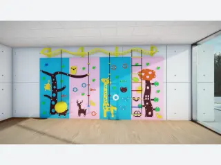 Animal Theme Indoor Climbing Wall - Interactive Kids Play Equipment — HonPlay