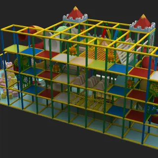 Multi-Level Castle Theme Indoor Playground - Commercial Soft Play Structure for Warsaw Family Entertainment Centers - HonPlay