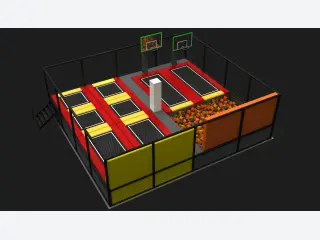 Commercial Indoor Trampoline Park with Basketball Hoops - Professional Playground Equipment — HonPlay