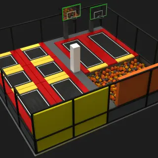 Commercial Indoor Trampoline Park with Basketball Hoops - Professional Playground Equipment for Warsaw Family Entertainment Centers - HonPlay