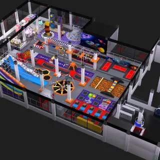 Large Indoor Trampoline Park & Adventure Center - Comprehensive Family Entertainment Center for Dubai Mall Play Zone - HonPlay