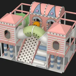 Pastel Dream Indoor Soft Play Center - Toddler Playground Equipment for Warsaw Family Entertainment Centers - HonPlay