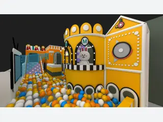 Yellow Castle Soft Play with Ball Pit - Indoor Playground Equipment — HonPlay