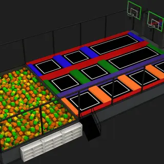 Indoor Trampoline Park with Foam Pit - Commercial Jump Center Equipment for Warsaw Family Entertainment Hub - HonPlay
