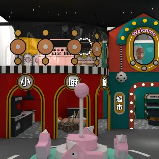 Indoor Role-Play Town Set - Custom Commercial Soft Play Equipment for Dubai Mall Play Zone - HonPlay