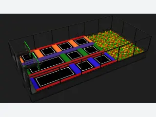 Indoor Trampoline Park with Foam Pit and Basketball Hoops - Commercial Playground Equipment — HonPlay