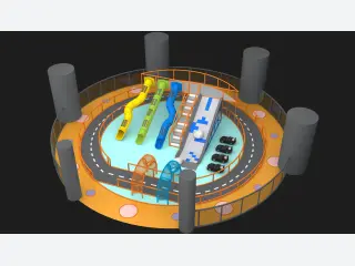 Multi-Level Circular Indoor Adventure Hub - Custom Soft Play Equipment — HonPlay
