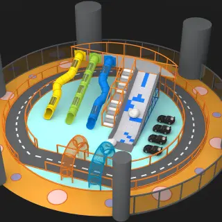 Multi-Level Circular Indoor Adventure Hub - Custom Soft Play Equipment for Dubai Mall Entertainment Zones - HonPlay